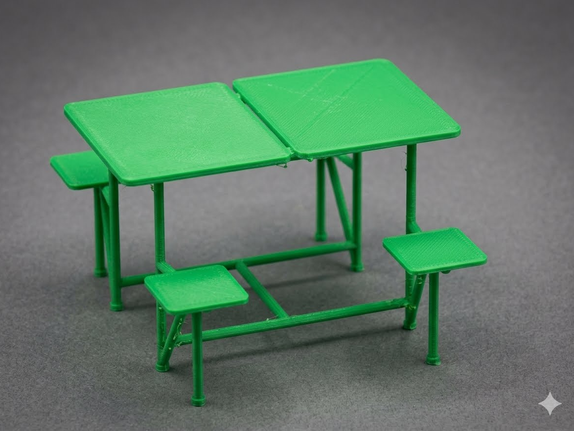 1/10 scale camping table and chair setup