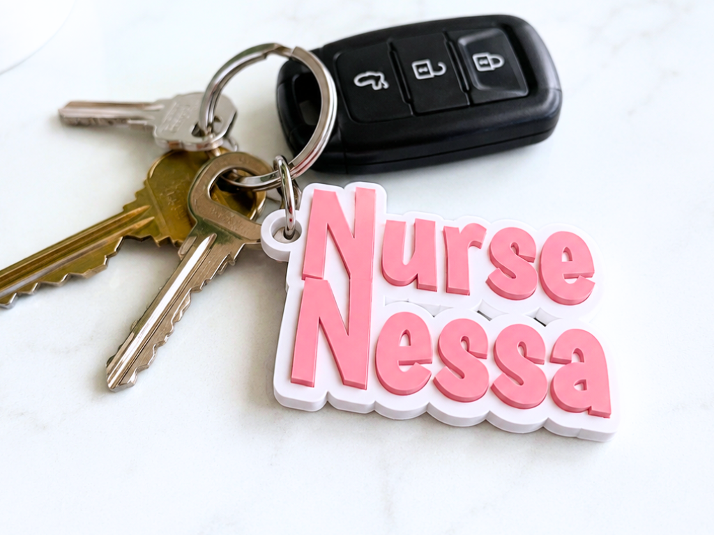 Parametric Nurse Name Keychain