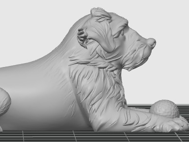 Black dog with ball for client - by 2eng