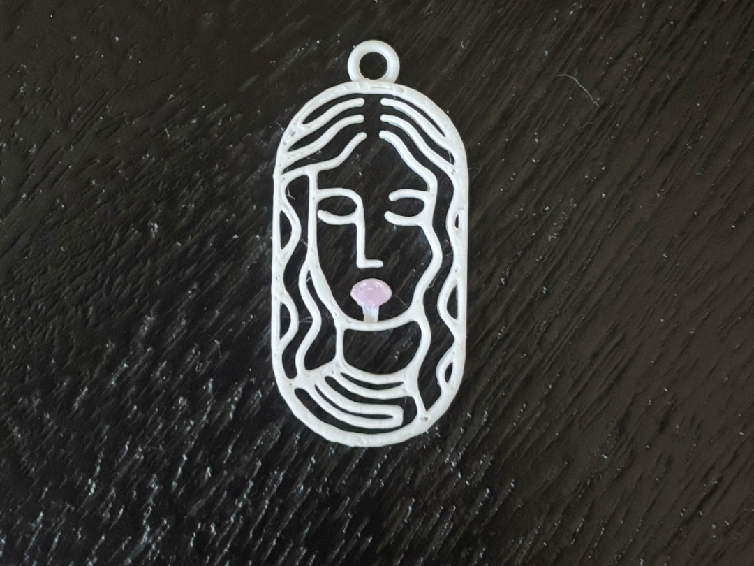 Line Art Woman Pendant