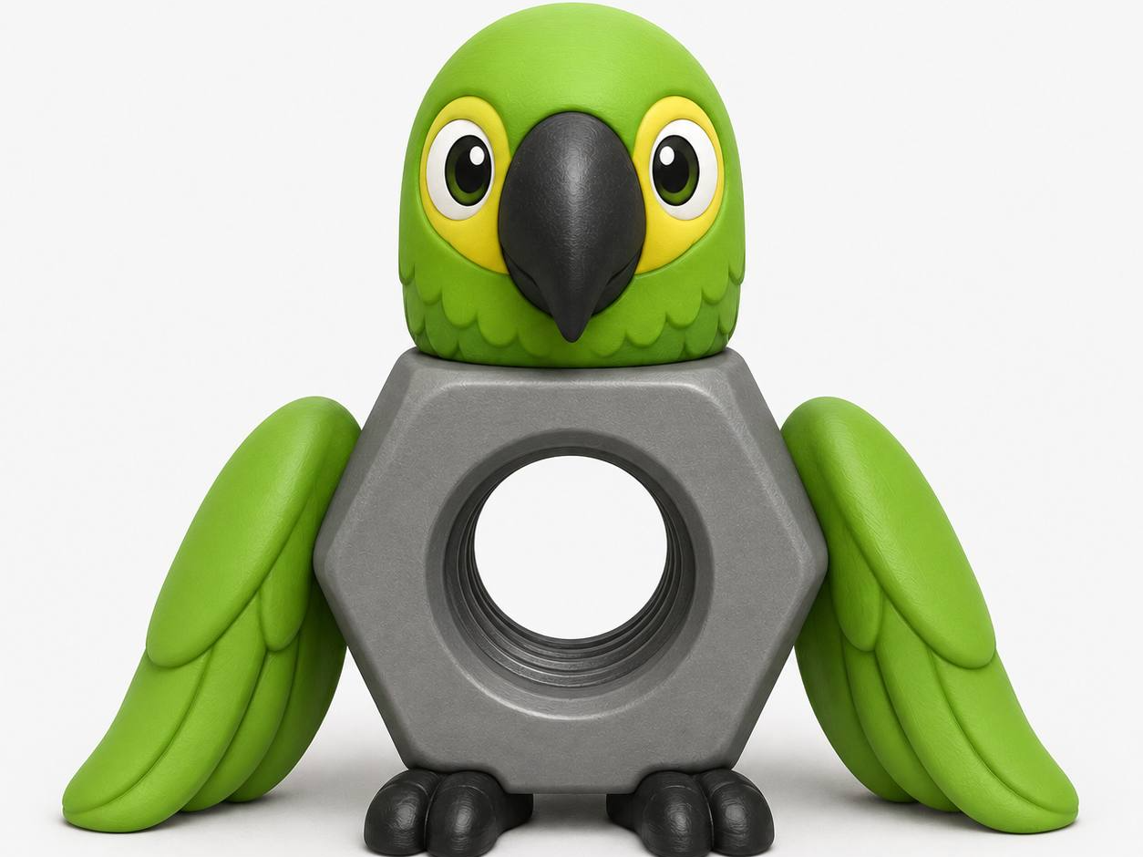 Funny toy parrot nut