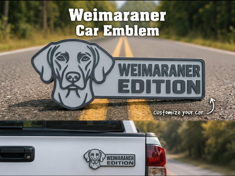 Weimaraner Car Emblem - Weimaraner Edition