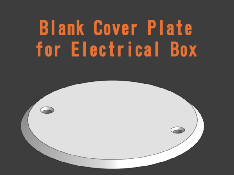 Blank Cover Plate for Electrical Box