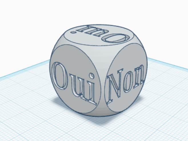Yes or no cube (with French language)