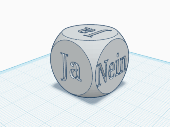 Yes or no cube (with German language)