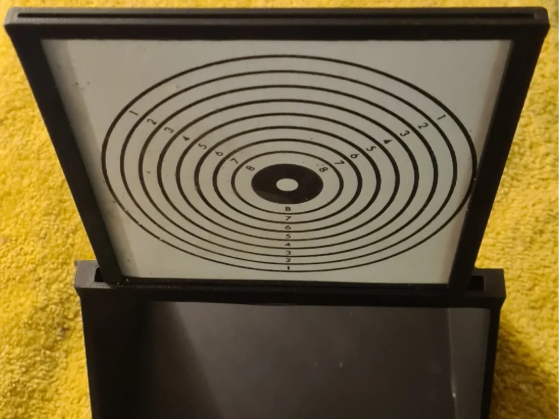 Air Rifle target and scope guide with template.
