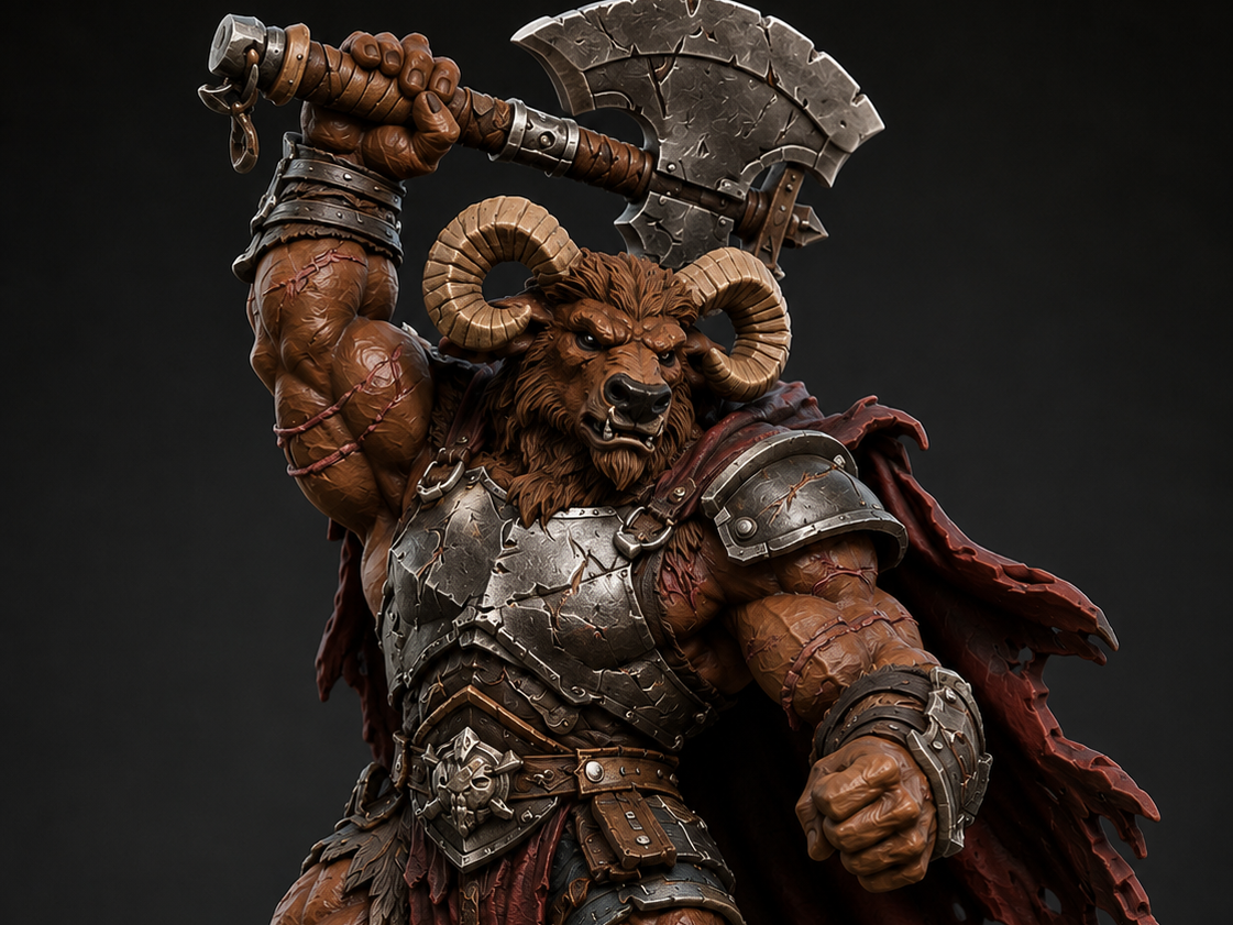 Minotaur in a stance