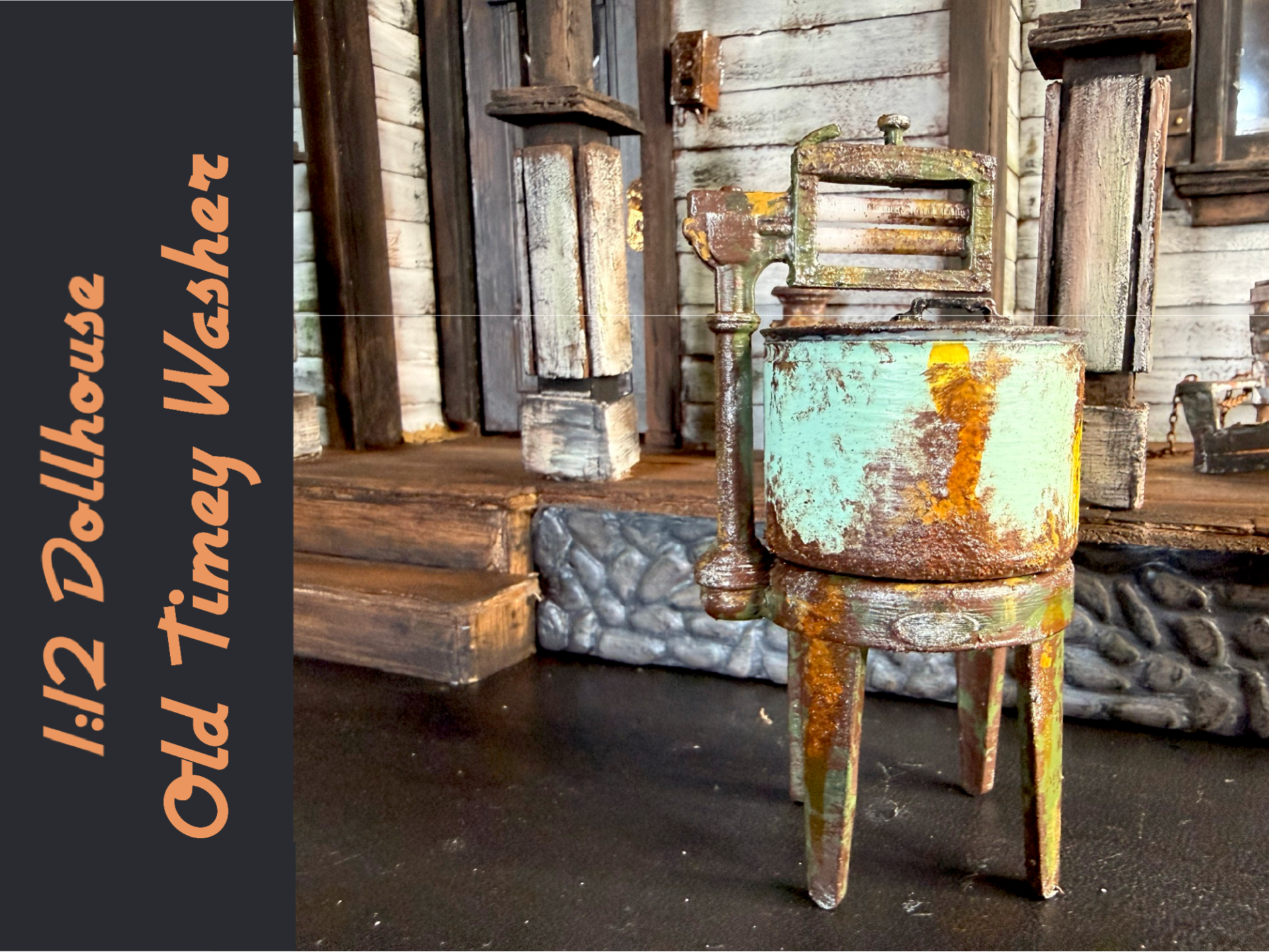 1:12 Dollhouse Old TImey Washer