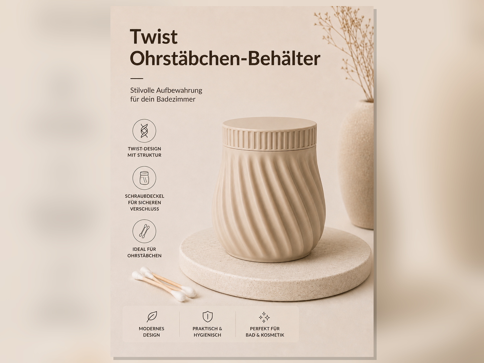 Twist Ohrstäbchen-Behälter