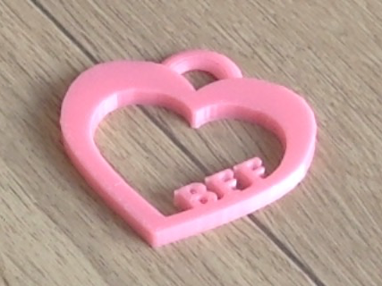 BFF heart charm