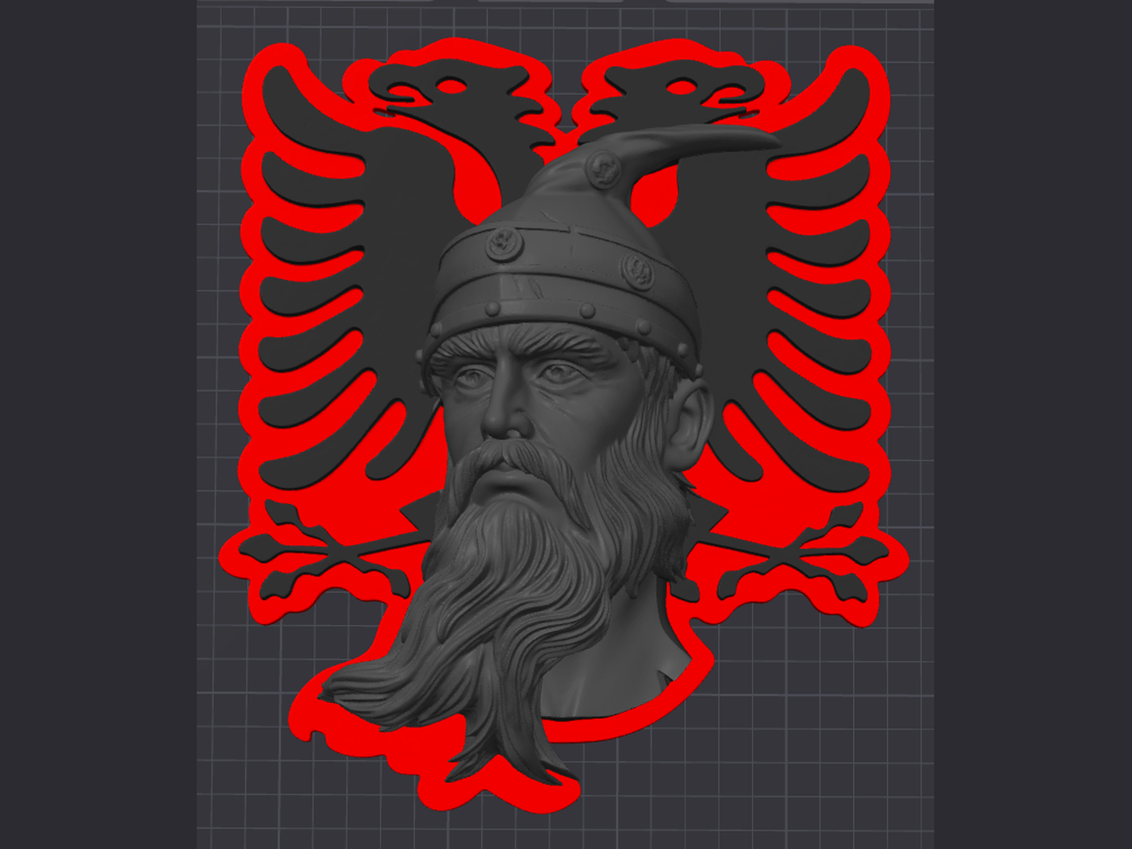 Skanderbeg 3D Wall Plaque