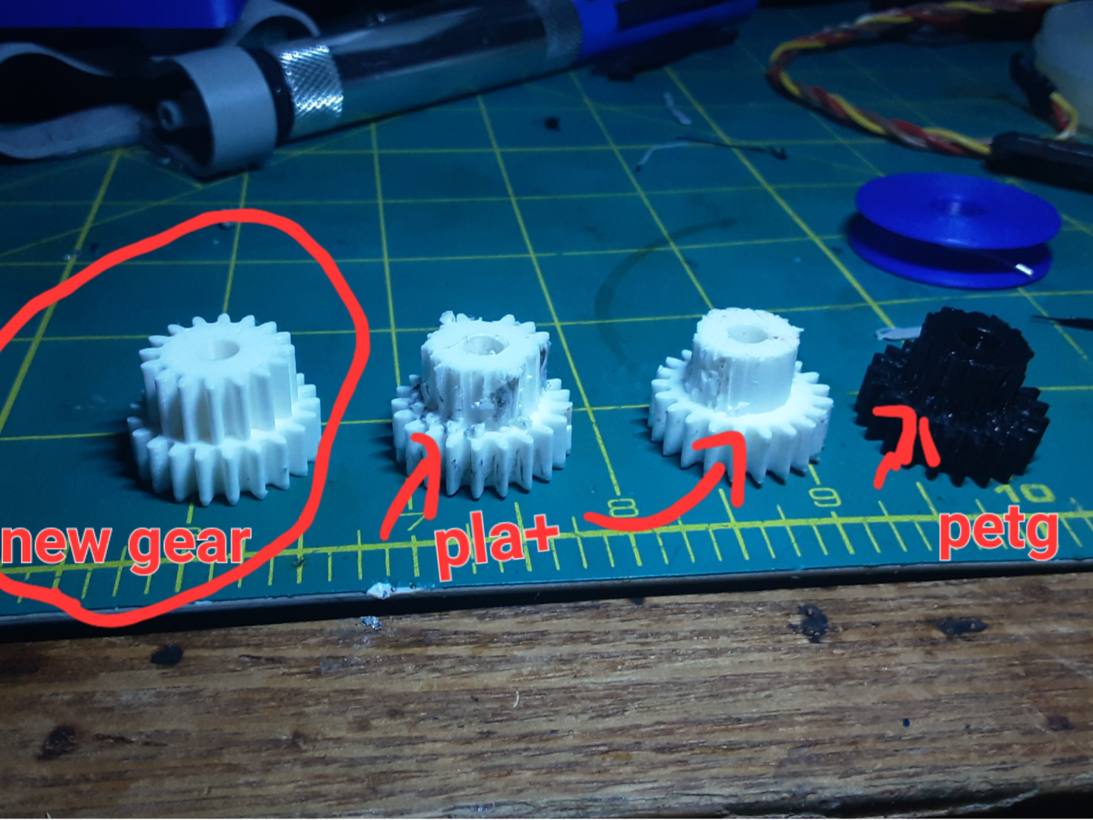 Motor side gear for mini mgt 3.0