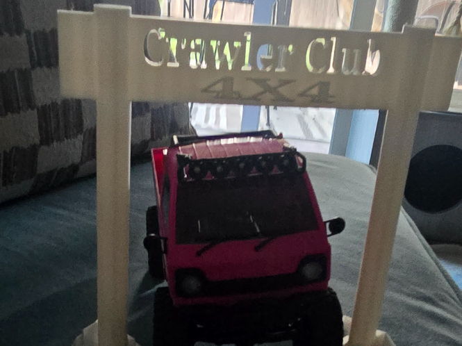 Scx24 scale model 4X4 Sign/Gate