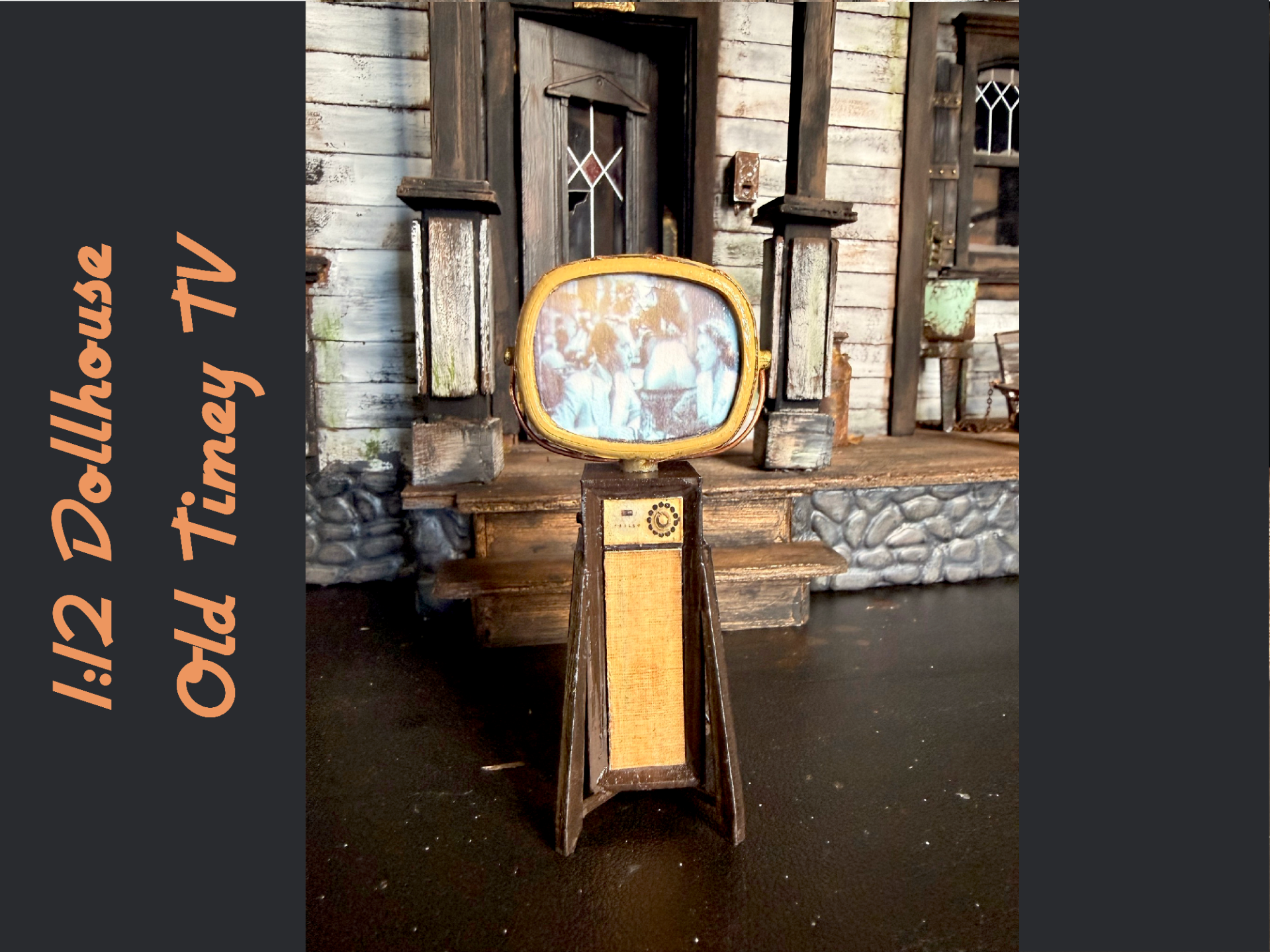 1:12 Dollhouse Old Timey TV