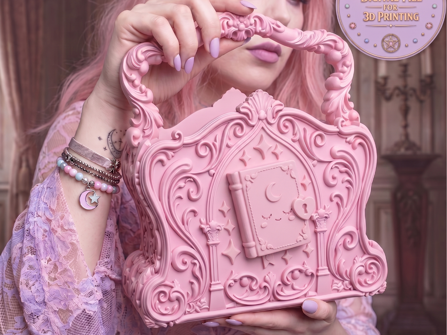 Pastel Gothic Goth Spellbook Handbag