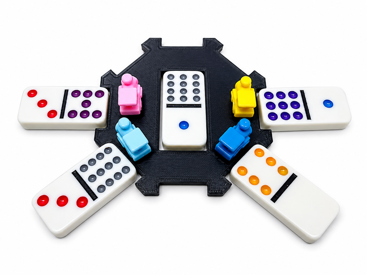 Domino Mexican Train Game Holder