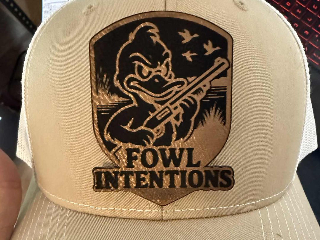 FOWL INTENTIONS CENTER HAT PATCH