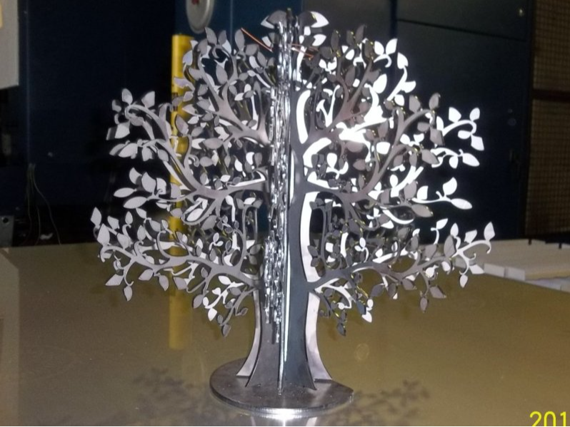 Laser Cut Slotted Freestanding Tree