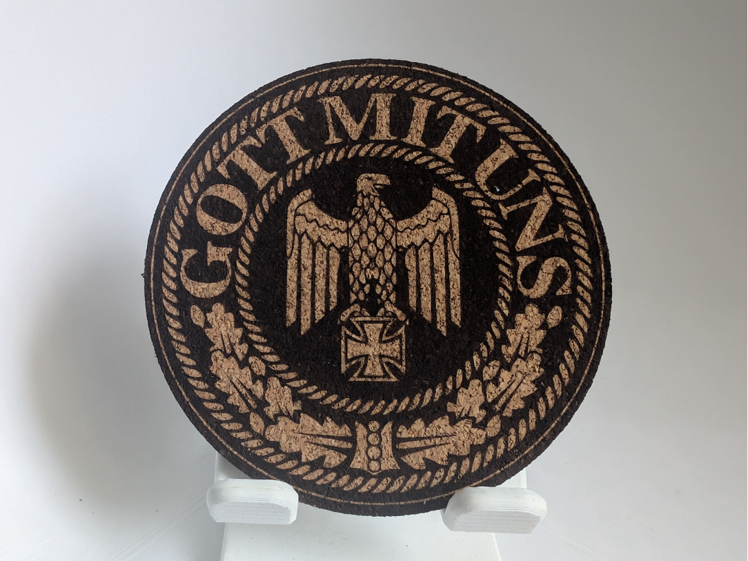 Kork Untersetzer Gott mit uns