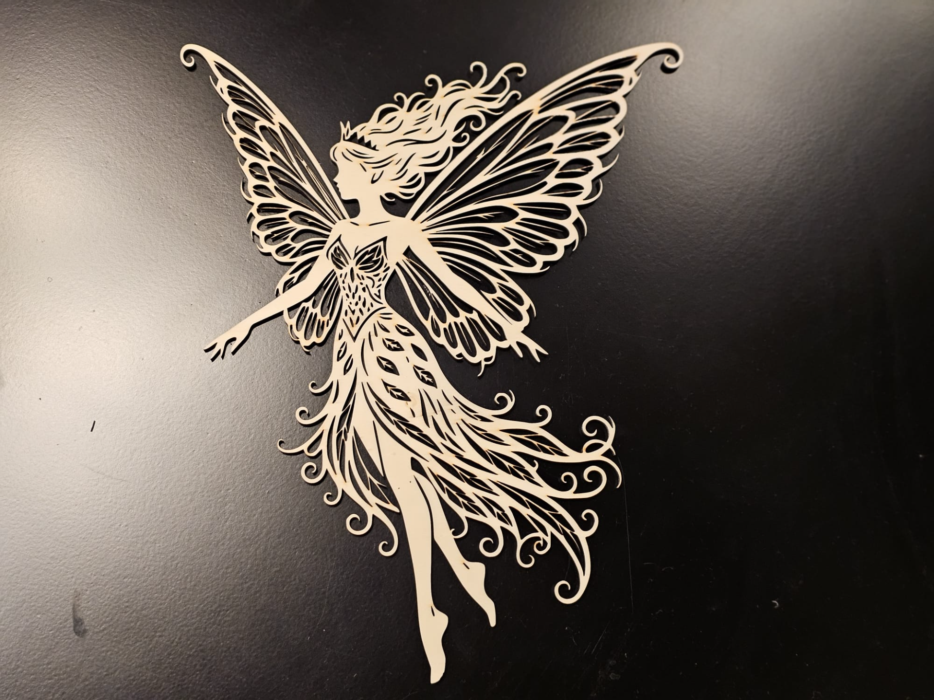 Intricate Fairy Silhouette Wall Art