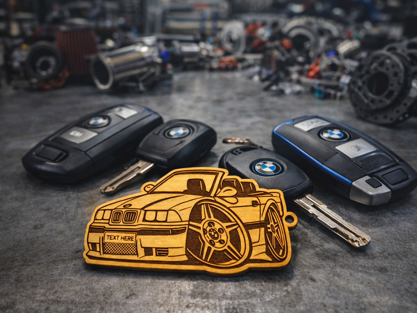 Personalized BMW E46 Cabrio Keychain SVG