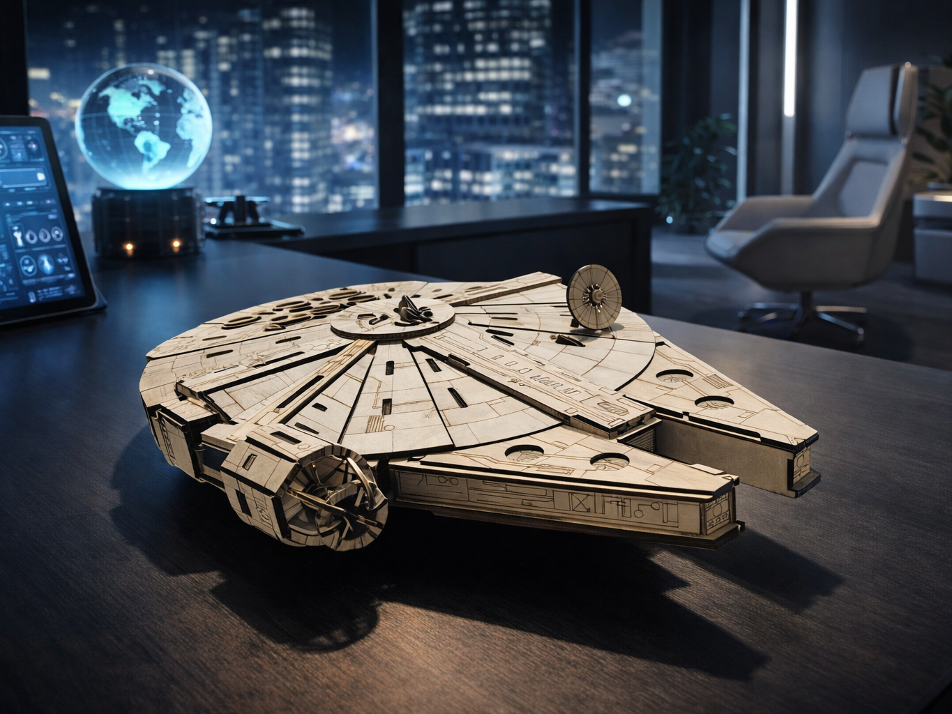 Tri-Wing Disc Space Freighter
