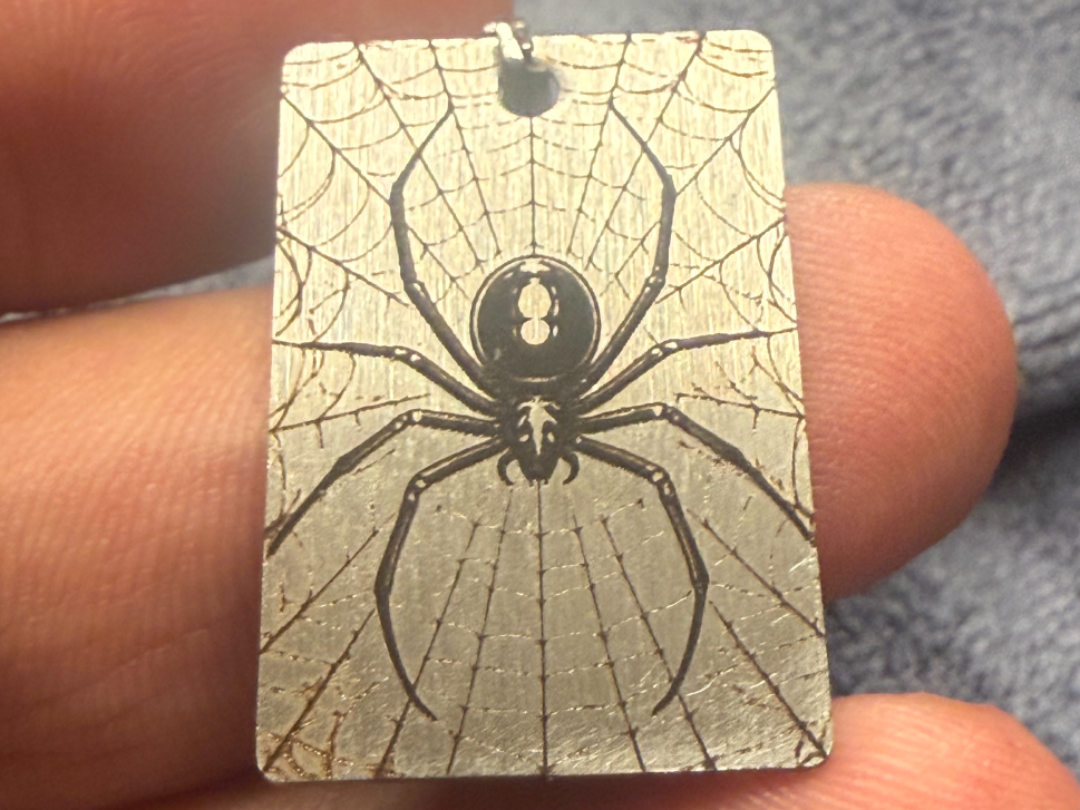 Black Widow Laser Engraving