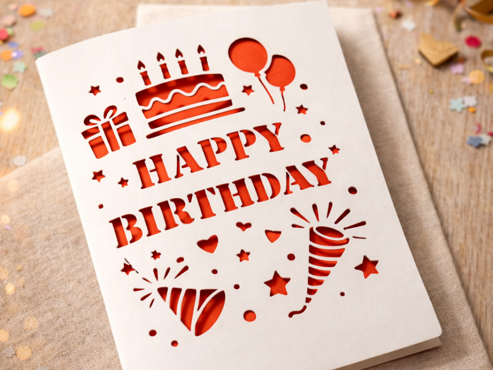 Happy Birthday Cutout Card Greeting card v1
