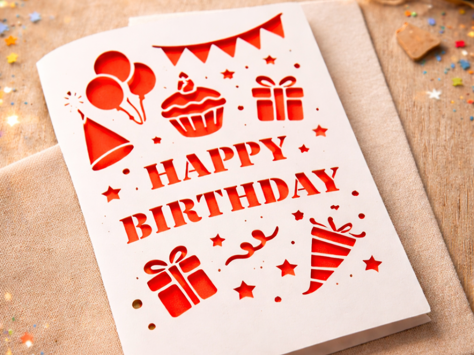 Happy Birthday Cutout Card Greeting card v2
