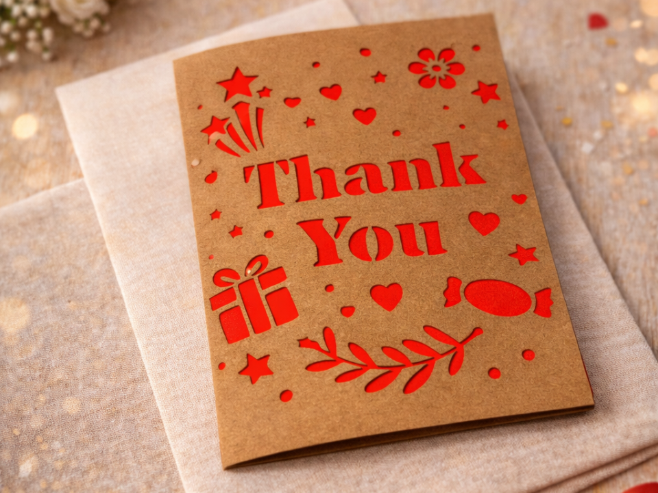 Thank You Cutout Card Greeting card