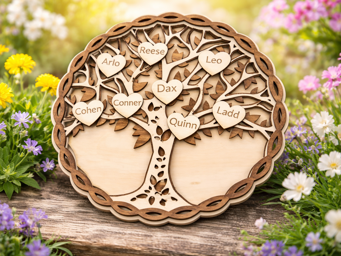Custom Family Tree Laser Cut SVG File