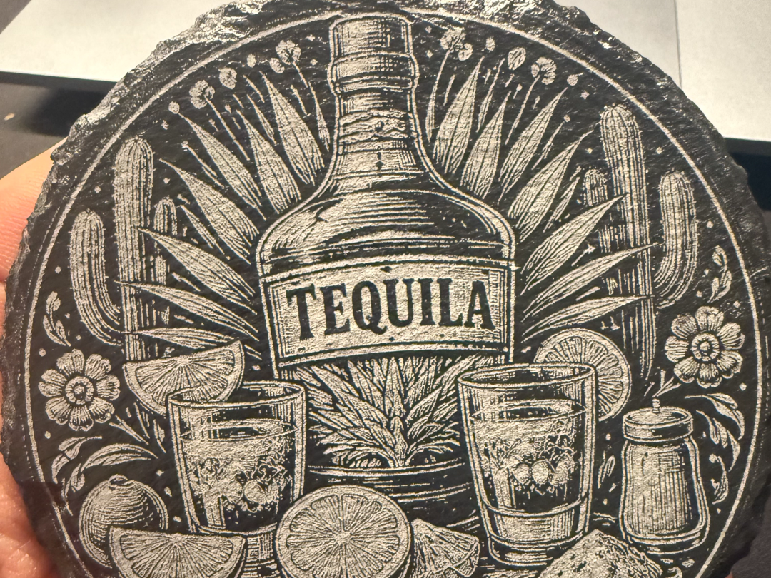 Tequila Themed Slate Coaster