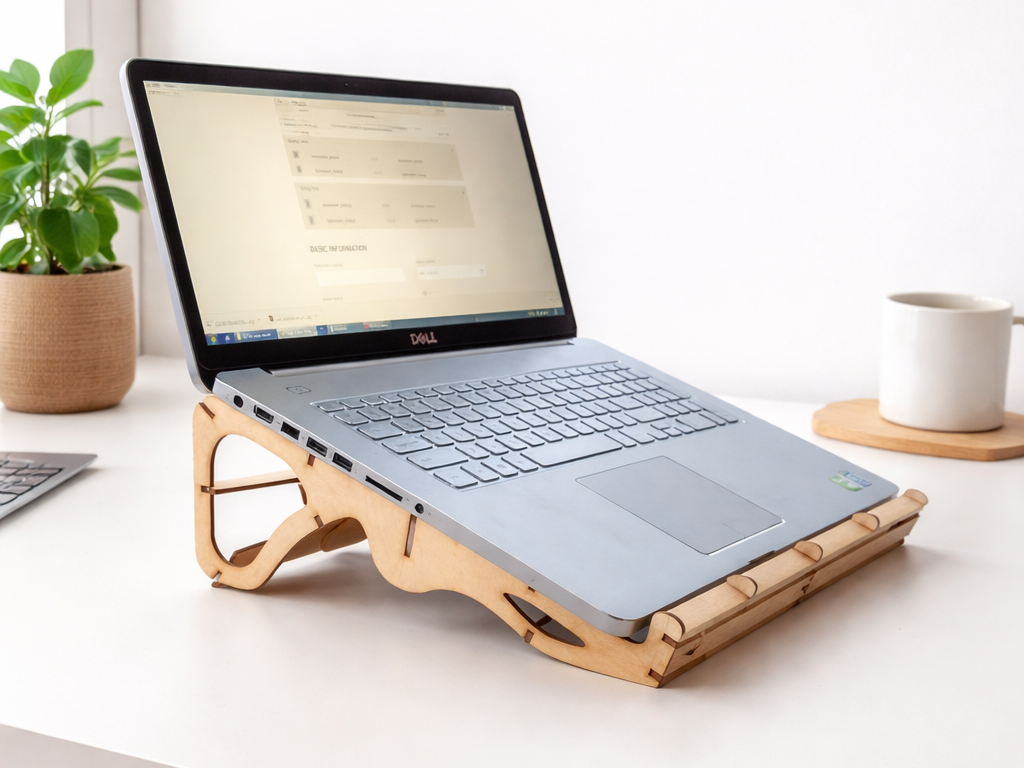 Minimalist Wooden Laptop Stand – Desk Upgrade
