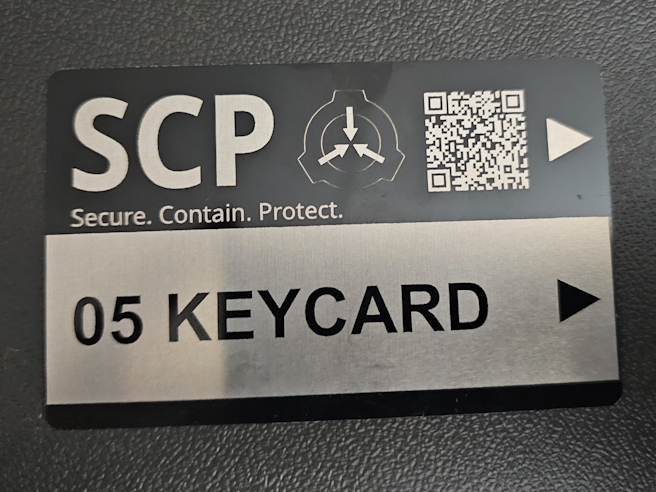 SCP Black 05 keycard