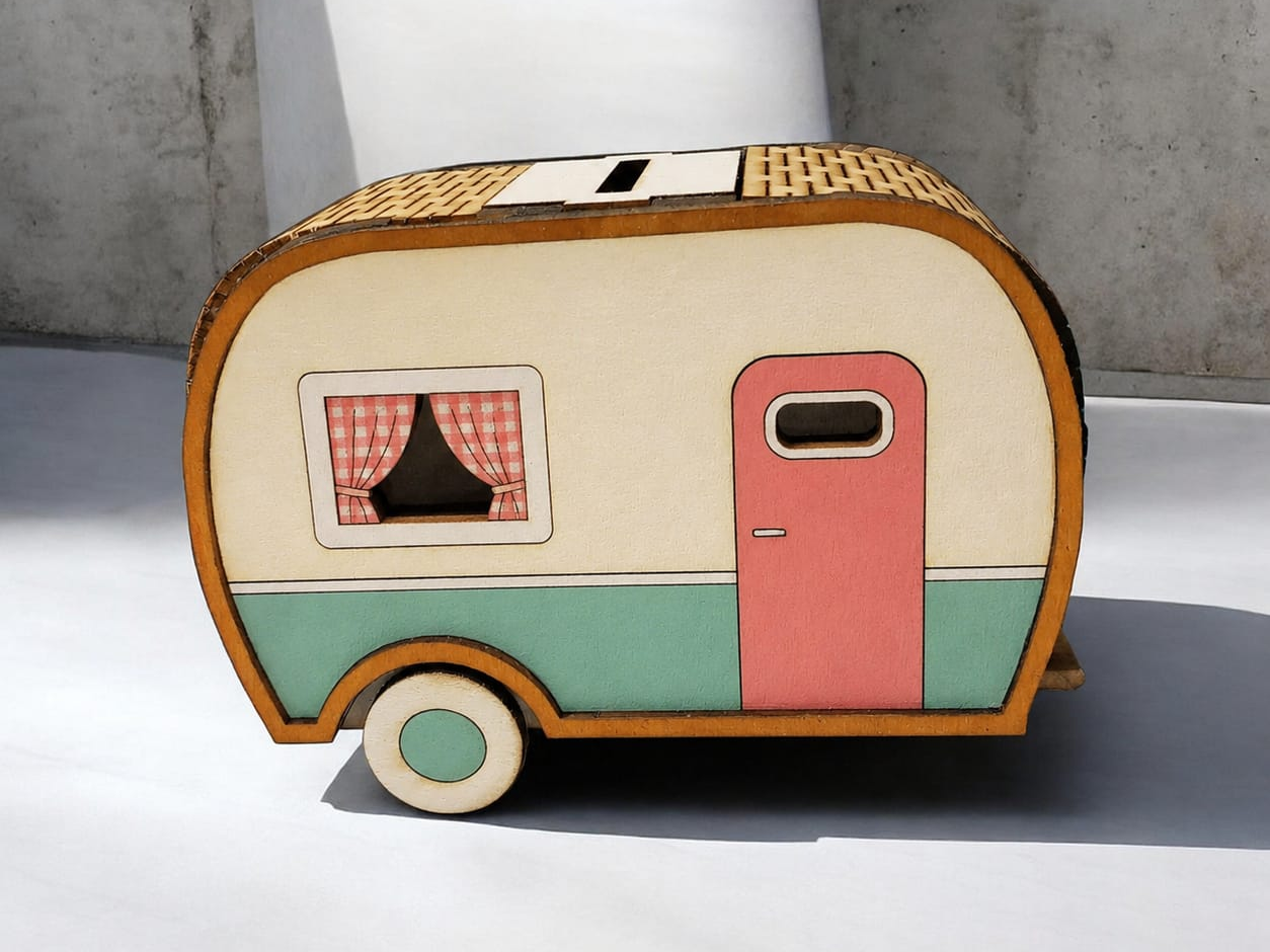 Retro Caravan Piggy Bank