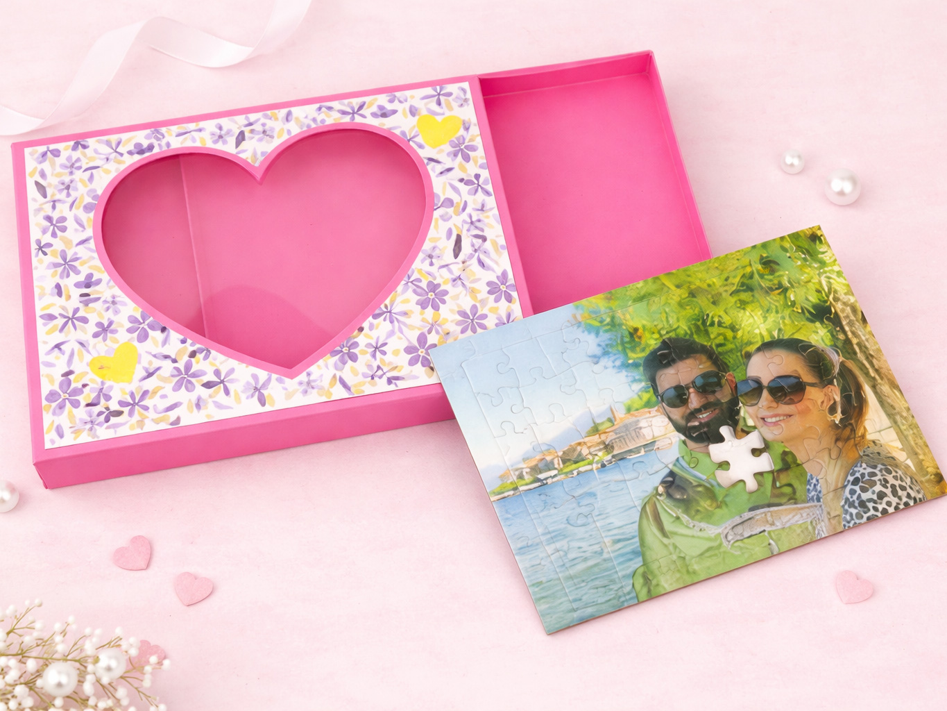 Flat Gift Box for Puzzle or Picture Frame