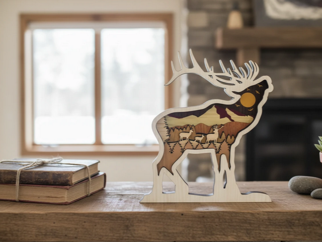 Forest Deer Multilayer SVG|7 Layer Wildlife Decor