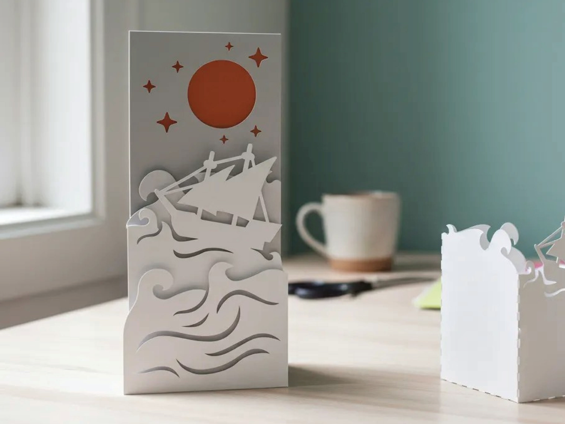 Sailing Ship Folding Papercut