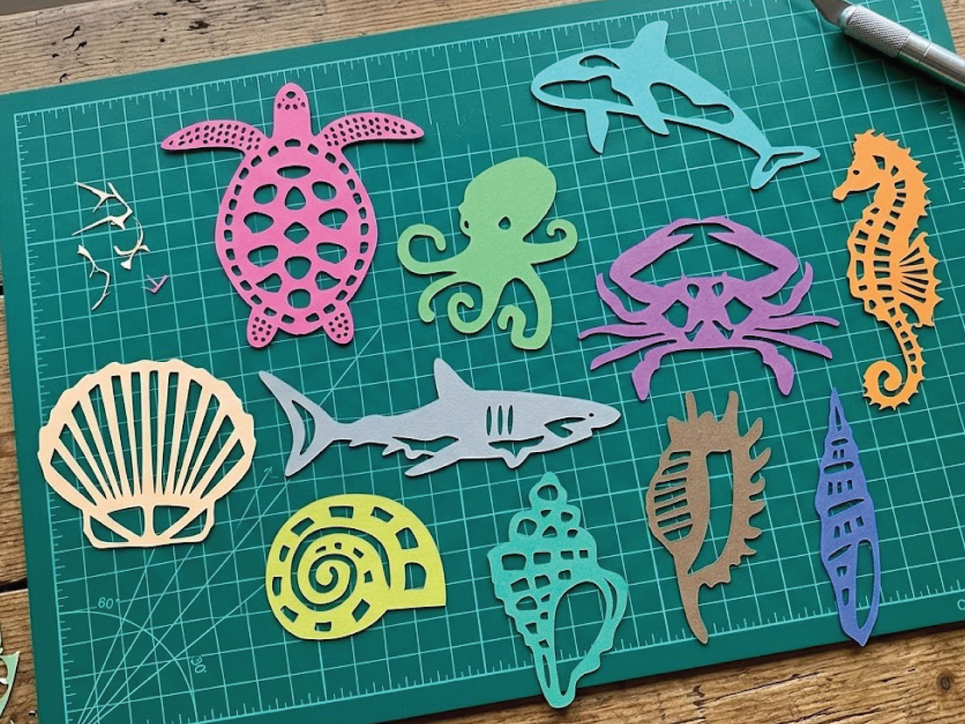 11 Sea Animal Paper Cutting Collection