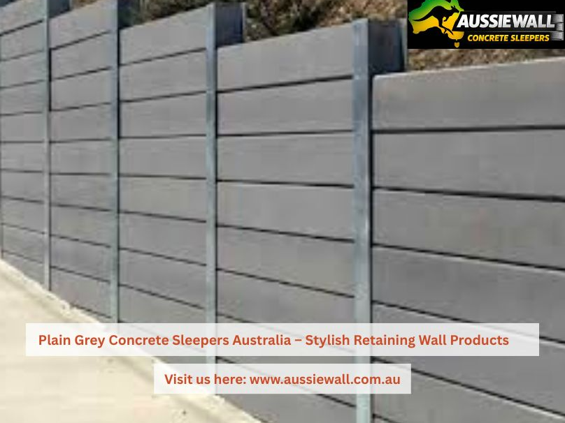 Plain Grey Concrete Sleepers Australia