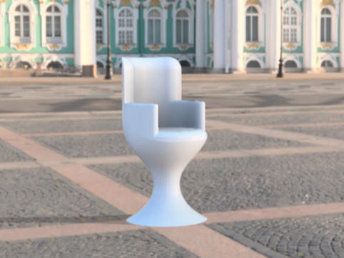 silla futurista  sin soportes
