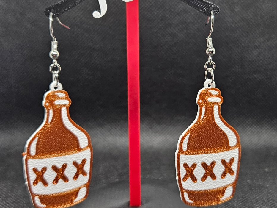XXX earrings - whiskey