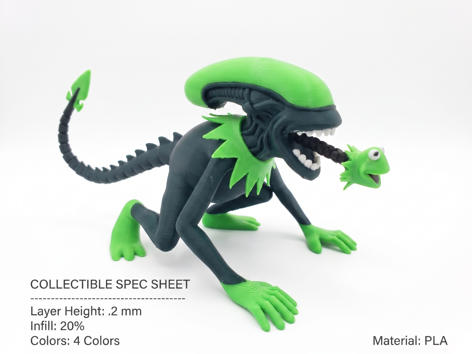 Kermit / Xenomorph Alien Mashup