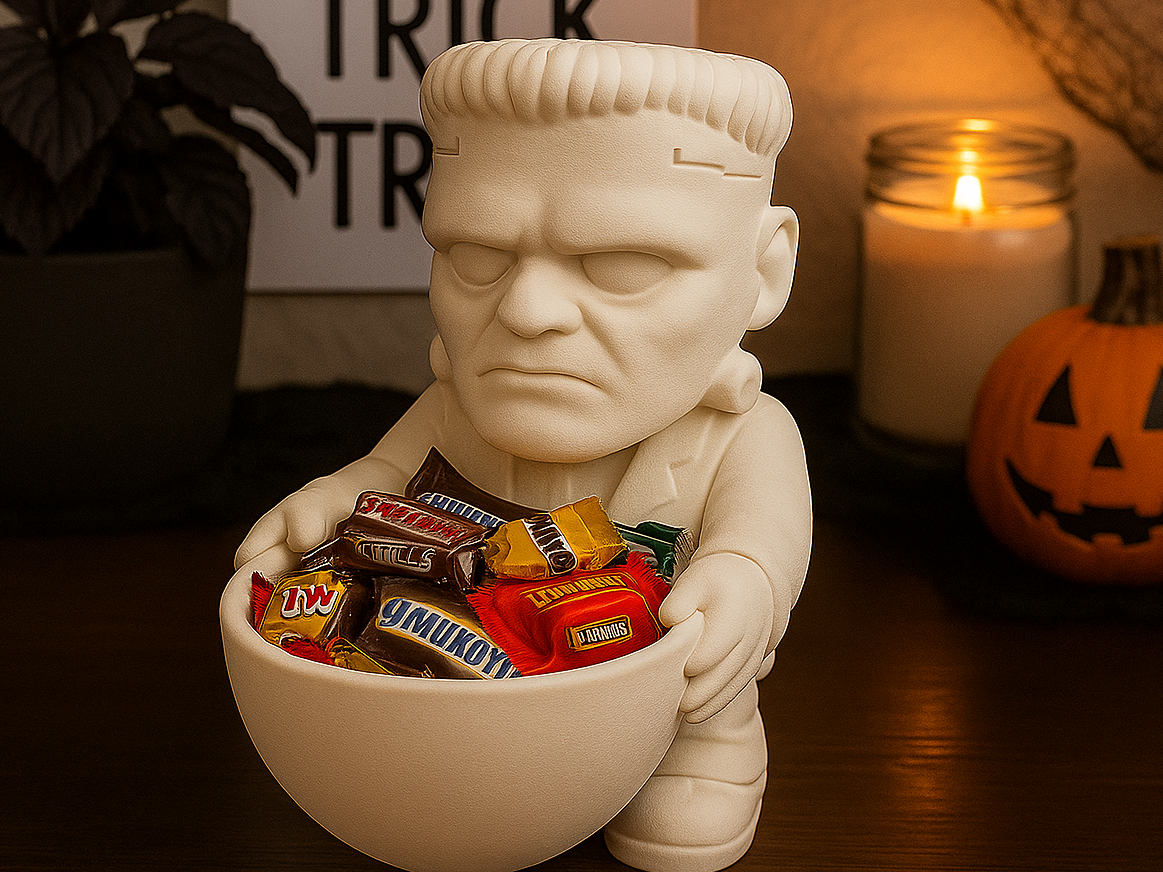 Frankenstein Candy Bowl Halloween Trick-or-Treat