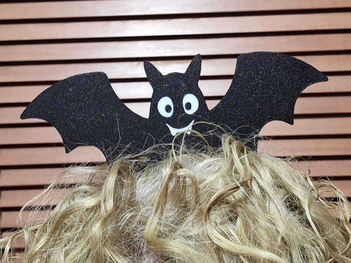 Halloween bat headband   Diadema murciélago plano
