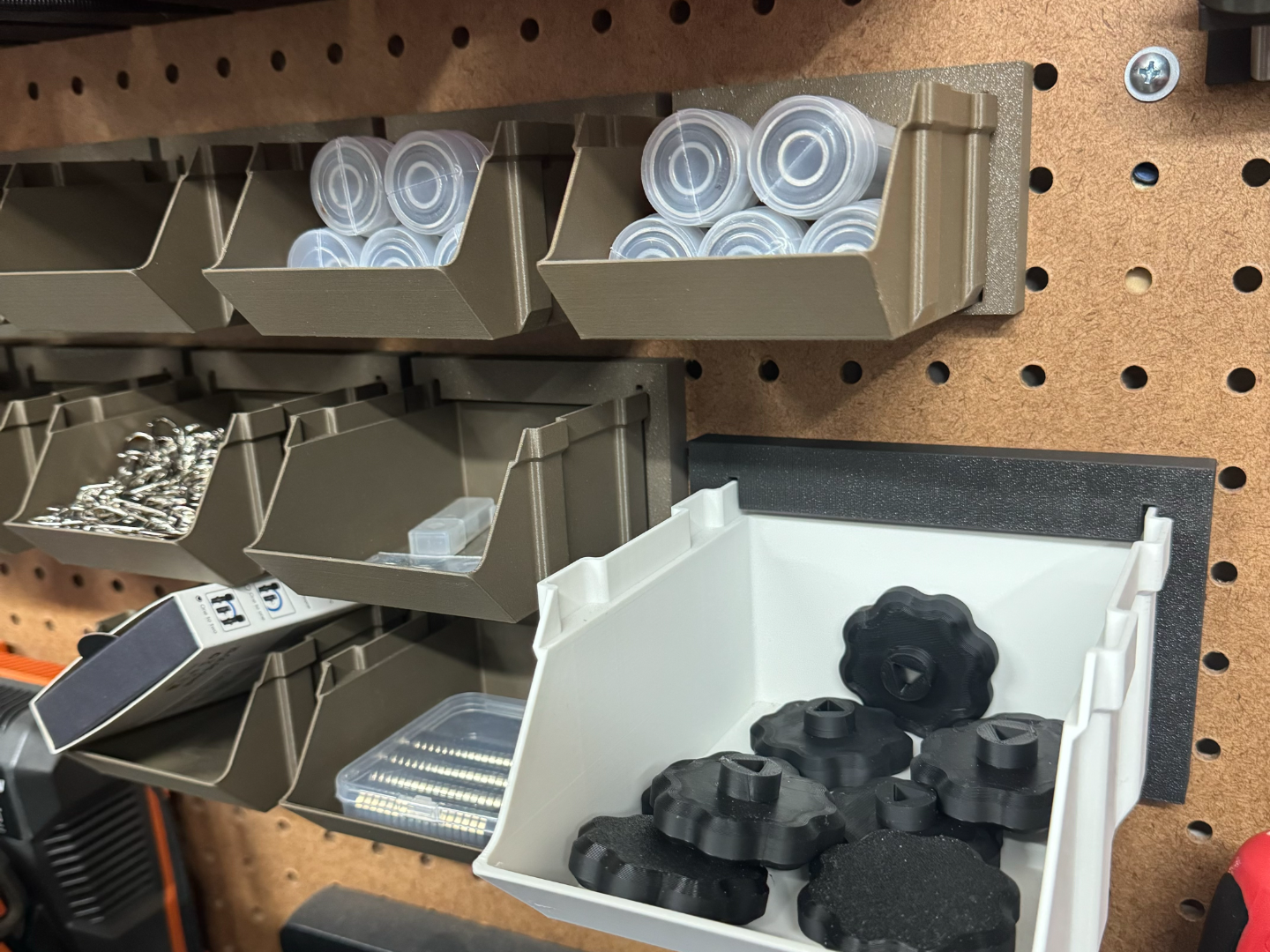 Pegboard Mounts for Stackable Storage Bin
