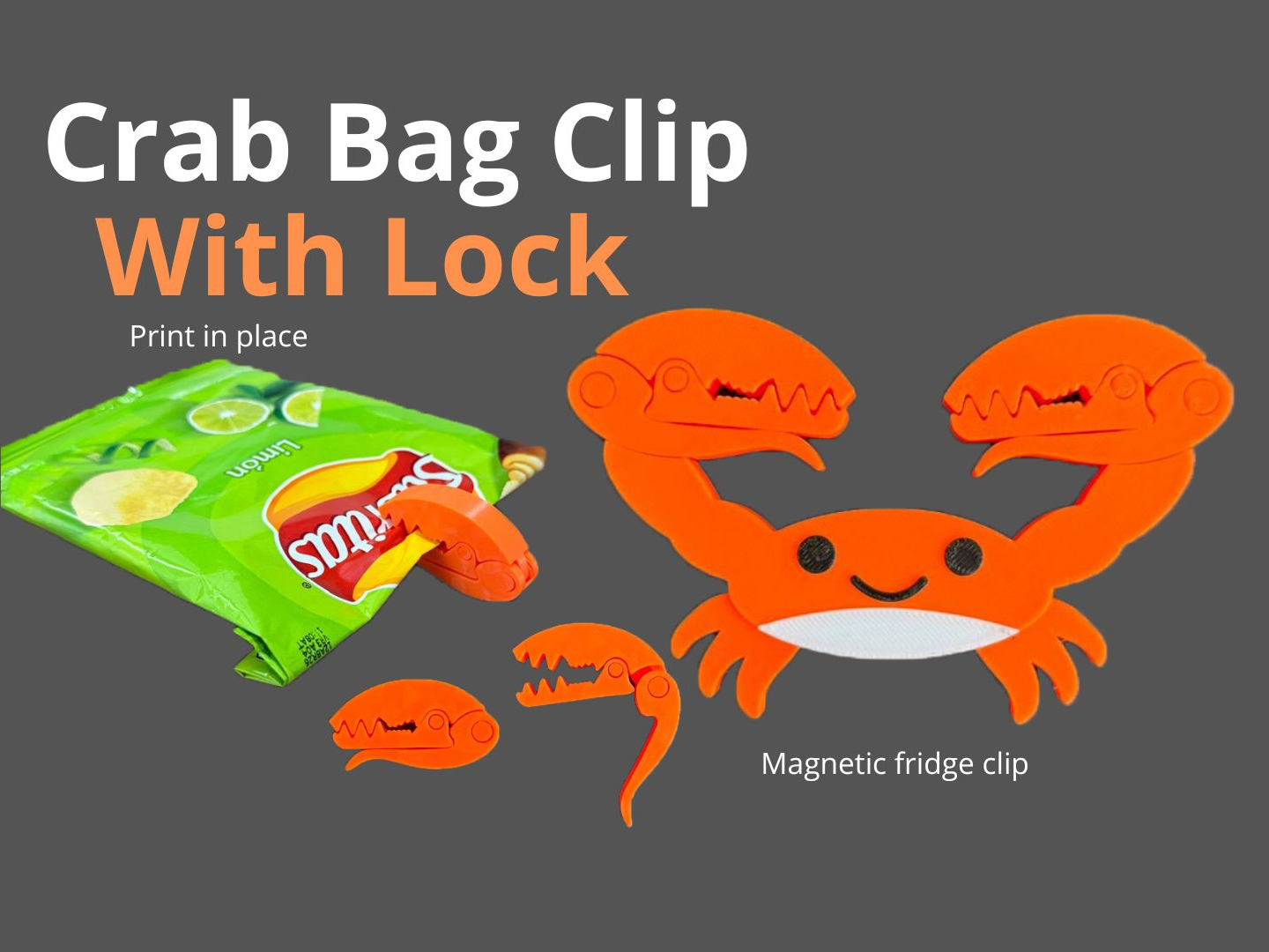 Crab bag Clip with lock