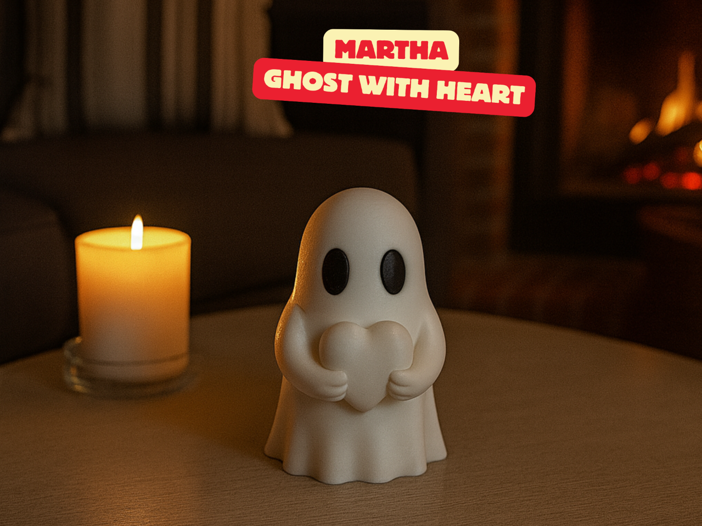 GHOST WITH HEART - MARTHA / HALLOWEENDECOR