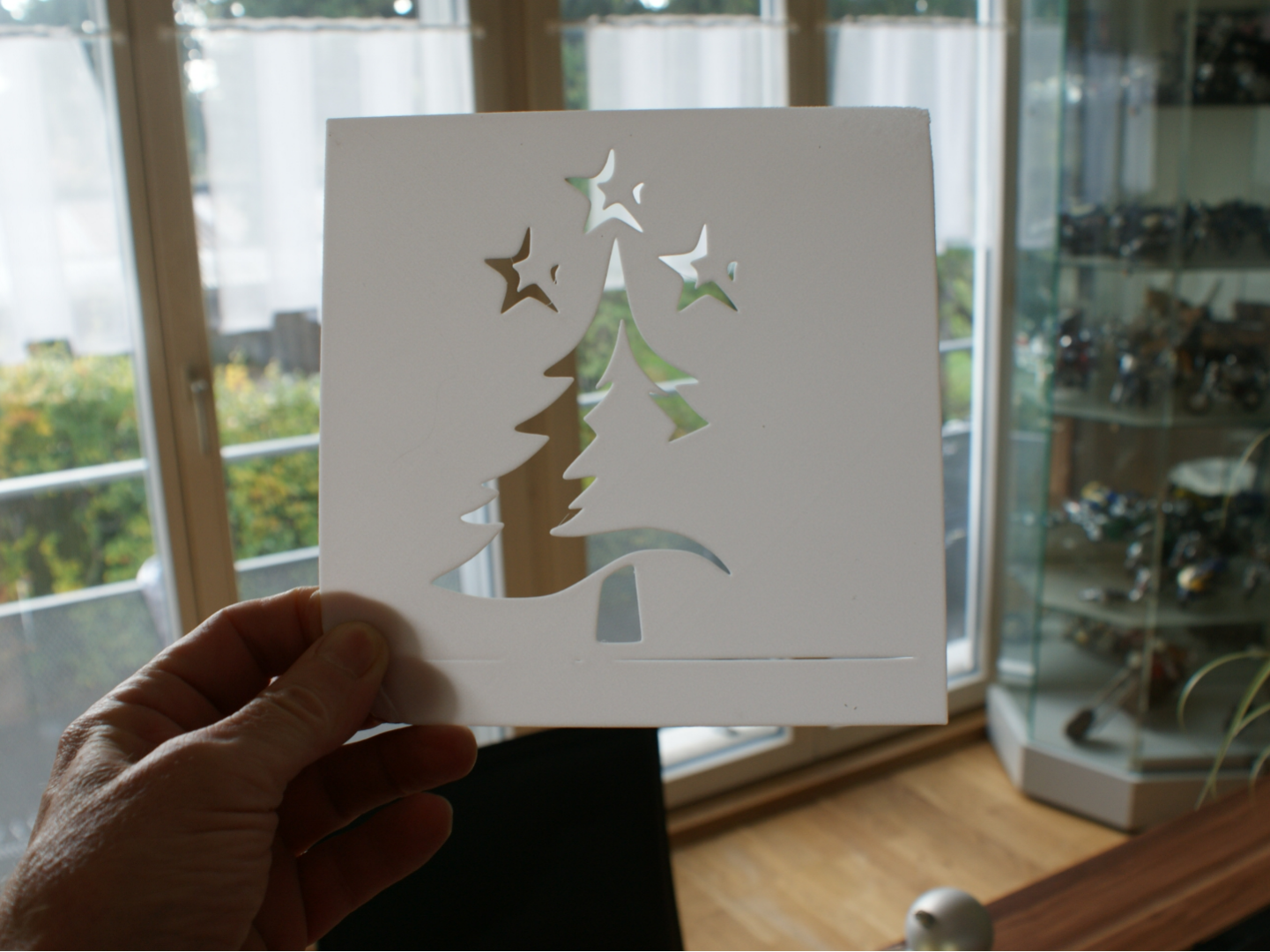 Schablone Baum Stern