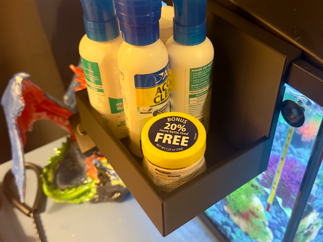 Top Fin Fish Tank Organizer (On 10 Gallon)